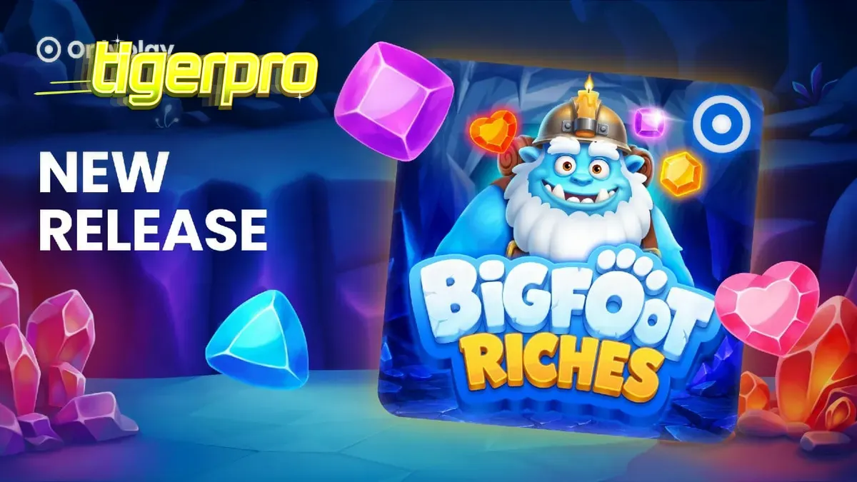 Pemandangan hutan musim dingin dalam slot Bigfoot Riches